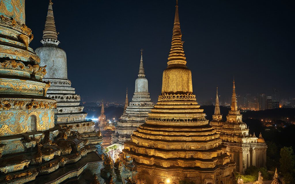 Nachts in Bangkok: Magische Tempel und lebendiges Flair